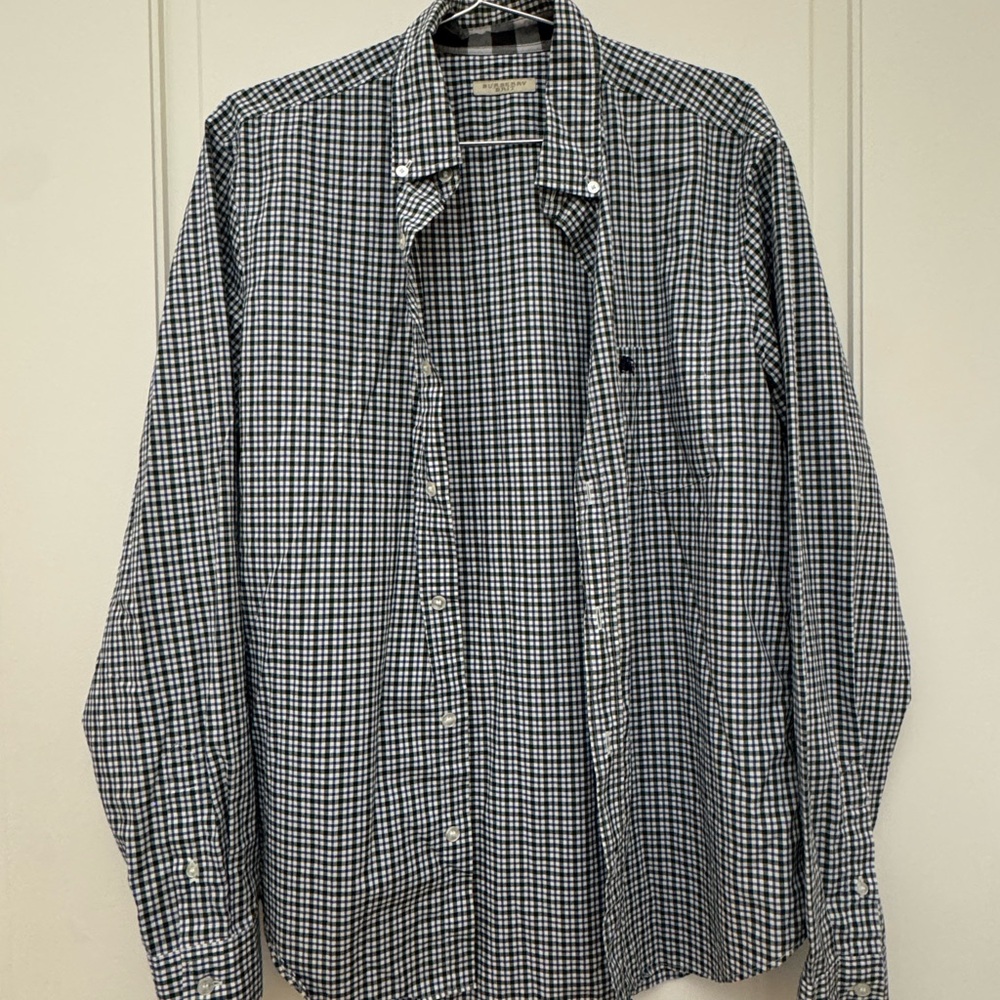Burberry Black and White Casual Button Down Shirt - Picture 2 of 4
